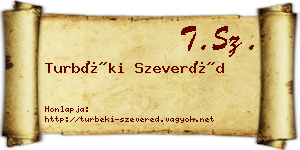 Turbéki Szeveréd névjegykártya